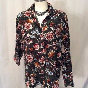Anthropologie Bailey Chloe Button Top Floral Small